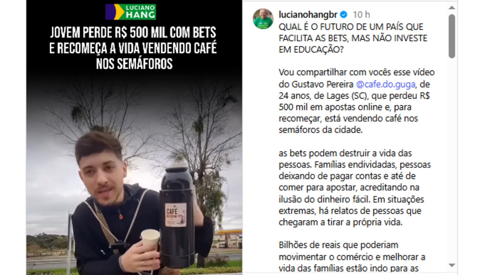 luciano hang dono da havan bets apostas